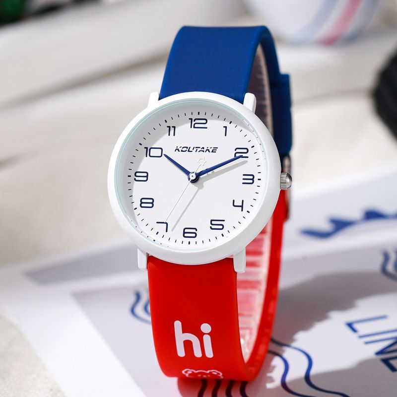 Cute candy silicone sports quart watch personality men and women  the collegiate style neutral watch student watch