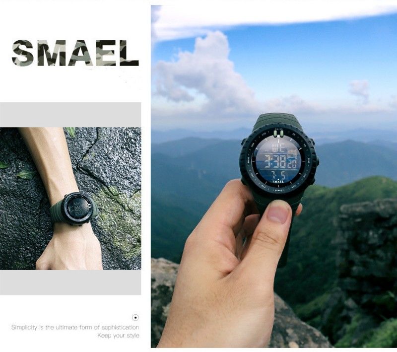 SMAEL Multi-functional Watches Outdoor Men's Waterproof Sports Electronic Watch Luminous Alarm Watch Male Wrist Watch