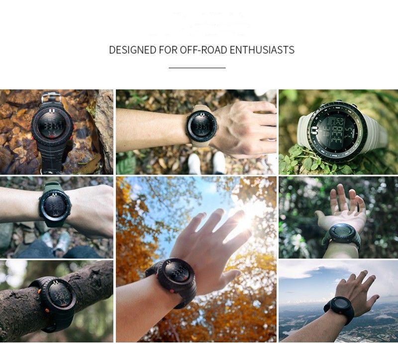SMAEL Multi-functional Watches Outdoor Men's Waterproof Sports Electronic Watch Luminous Alarm Watch Male Wrist Watch