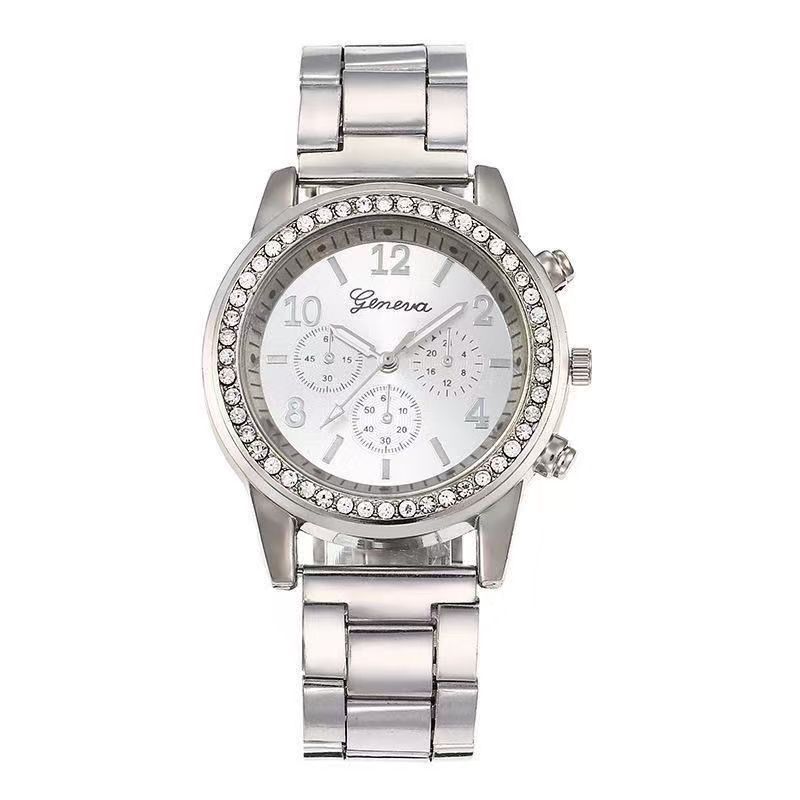 5pcs/set Women's Casual Quartz Watch Jewelry Women's Diamond Watch Ring Necklace Earrings Bracelet Set Wristwatch Female Casual Ladies Quartz Watches