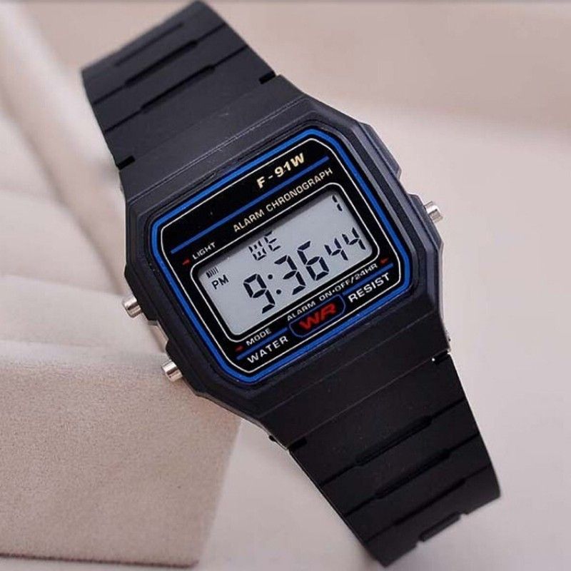 F-91w Sports Electronic Watch Multi Functional Night Light Alarm Clock Square Electronic Watch