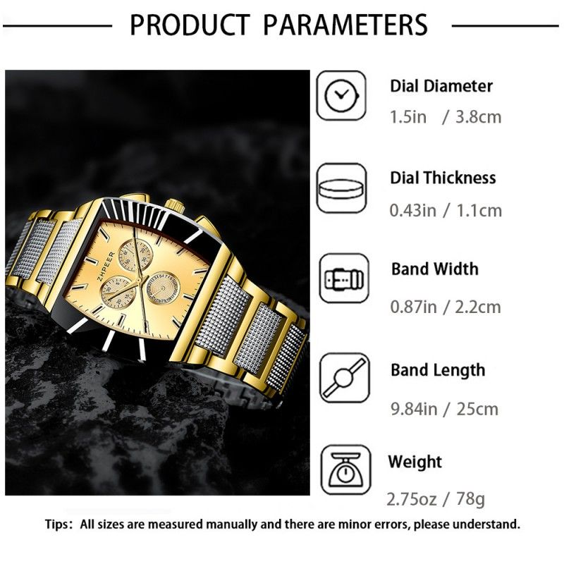 3PCS Steel Strap Men Watches Bracelet Set Quartz Business Men's Watch Male Wrist Watch