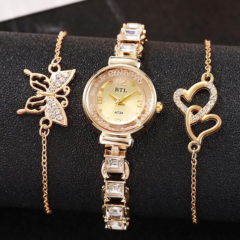 3PCS Fashion Watch Bracelet Set For Women Quartz Casual  Watch Female Wrist Watch