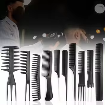 10-Piece Comb Set Plastic Combs Hair Dyeing Oil Baking Comb Hair Salon Hairdressing Tool Men Sunglasses Personality Fashion Trend Women Glasses Fast delivery within 1-5 days