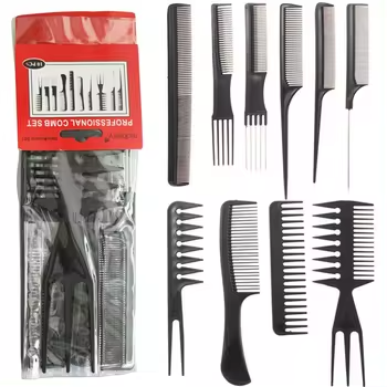 10-Piece Comb Set Plastic Combs Hair Dyeing Oil Baking Comb Hair Salon Hairdressing Tool Men Sunglasses Personality Fashion Trend Women Glasses Fast delivery within 1-5 days