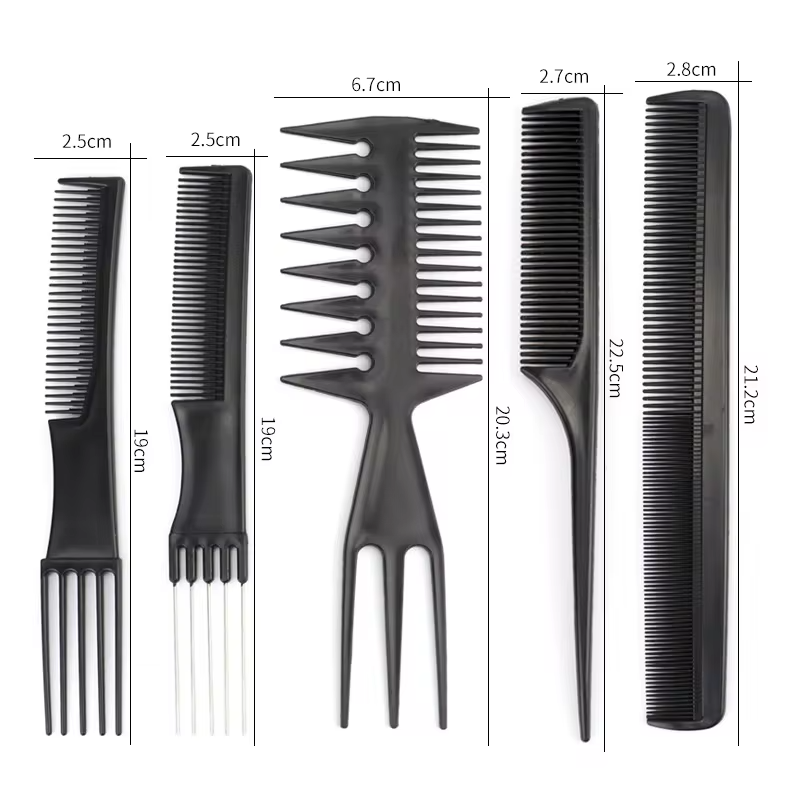 10-Piece Comb Set Plastic Combs Hair Dyeing Oil Baking Comb Hair Salon Hairdressing Tool Men Sunglasses Personality Fashion Trend Women Glasses Fast delivery within 1-5 days