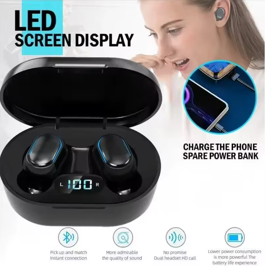 Wireless Bluetooth earphone with Mic LED Display Earbuds  Bluetooth  earbuds Fast delivery within 1-5 days
