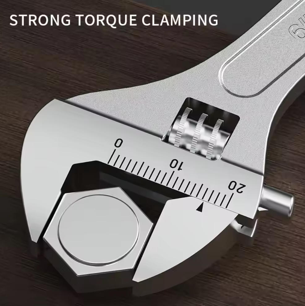 Adjustable Wrench Large Openin long Handle Universal Spanner Carbon Steel Mechanical Workshop Hand Repair Tools Local fast delivery