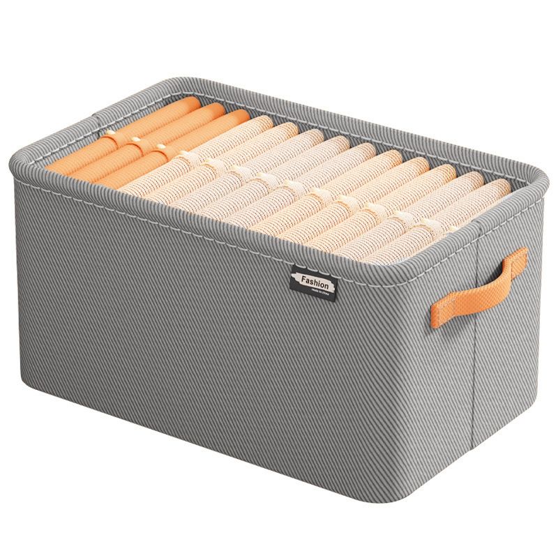 Clothing storage box, thickened fabric storage basket, clothing and pants storage box, dormitory and home wardrobe storage box