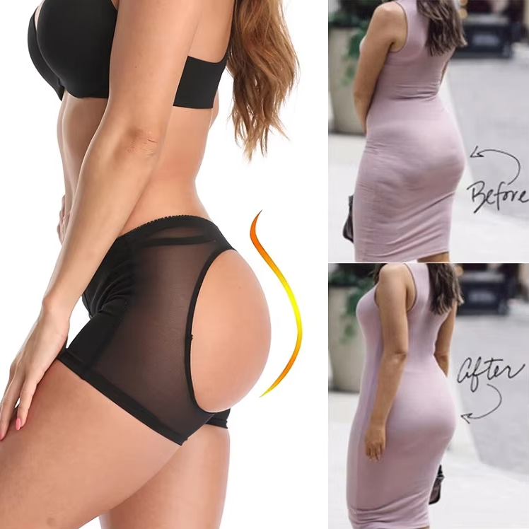 Women Butt Enhancer Butt Lift Shaper Butt Lifter With Tummy Control Female Booty Lifter (Without sponge) Panties Lady Hip shaping panties Briefs Underwear Booty Body Shaper