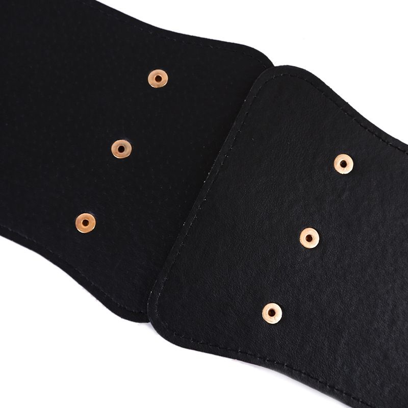 INS style Elastic Wide Corset Belts For Women Waist Belt Female Dress Waistband Big Stretch Belts Corset Belt Wide Elastic Tied Waspie Belts Lace-up Leather Waist Belts