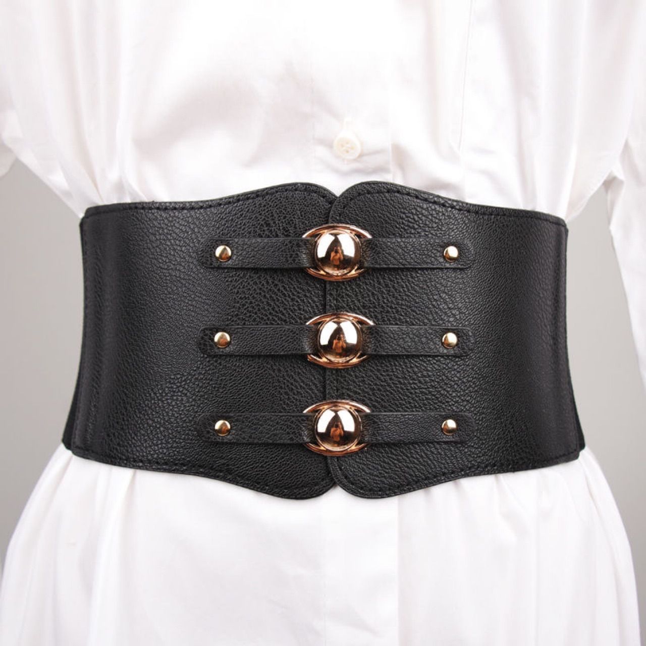 INS style Elastic Wide Corset Belts For Women Waist Belt Female Dress Waistband Big Stretch Belts Corset Belt Wide Elastic Tied Waspie Belts Lace-up Leather Waist Belts