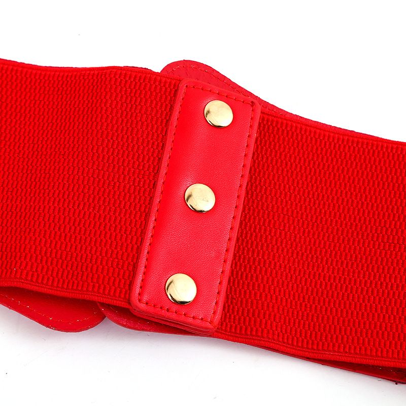 INS style Elastic Wide Corset Belts For Women Waist Belt Female Dress Waistband Big Stretch Belts Corset Belt Wide Elastic Tied Waspie Belts Lace-up Leather Waist Belts