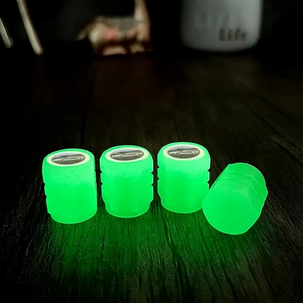 4pcs Luminous Valve Cap Car Fluorescent Tire Valves Cap Glow In The Dark Car Motorcycle Bike Wheel Plug Tyre Hub Cover Decor