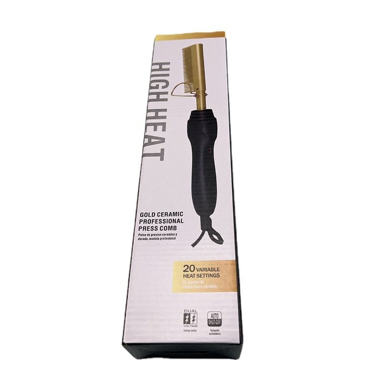 2 in 1 Hot Comb Straightener Electric Hair Straightener Hair Curler Wet Dry Use Hair Flat Irons Hot Heating Comb For Hair