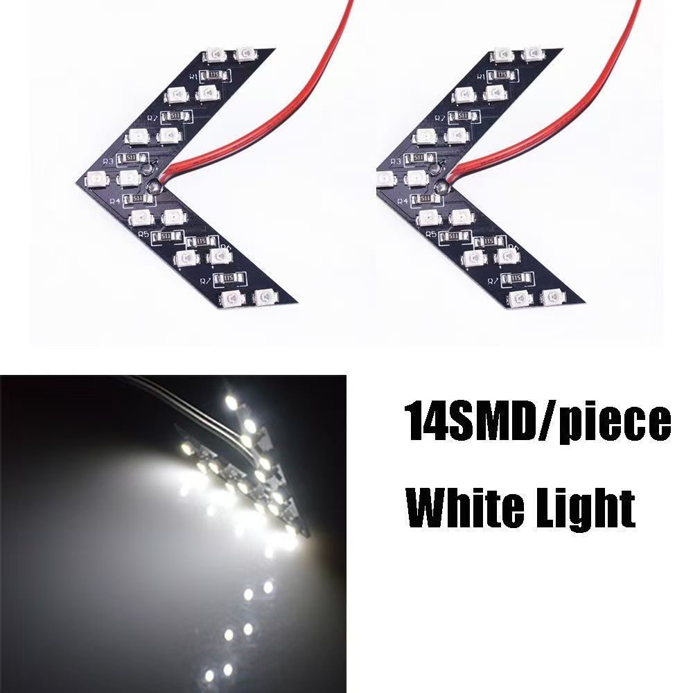 2Pcs Car Styling LED Turn Signal Light Rear View Mirror Arrow Panels Indicator Light Rearview Mirror Signal Bulb 12V