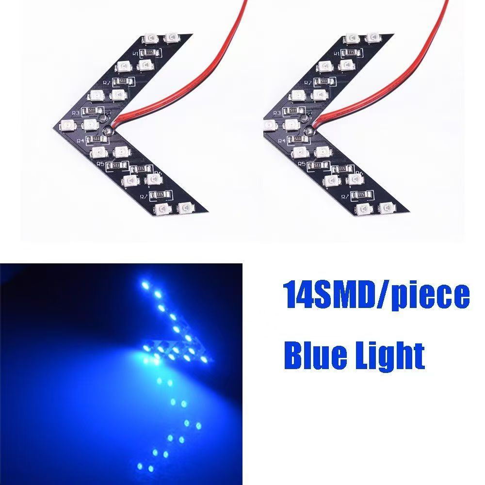 2Pcs Car Styling LED Turn Signal Light Rear View Mirror Arrow Panels Indicator Light Rearview Mirror Signal Bulb 12V
