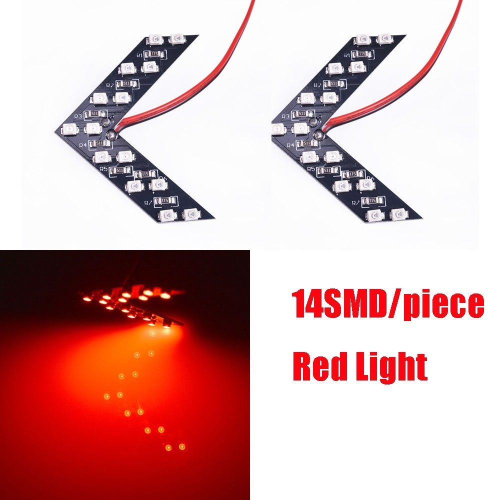 2Pcs Car Styling LED Turn Signal Light Rear View Mirror Arrow Panels Indicator Light Rearview Mirror Signal Bulb 12V