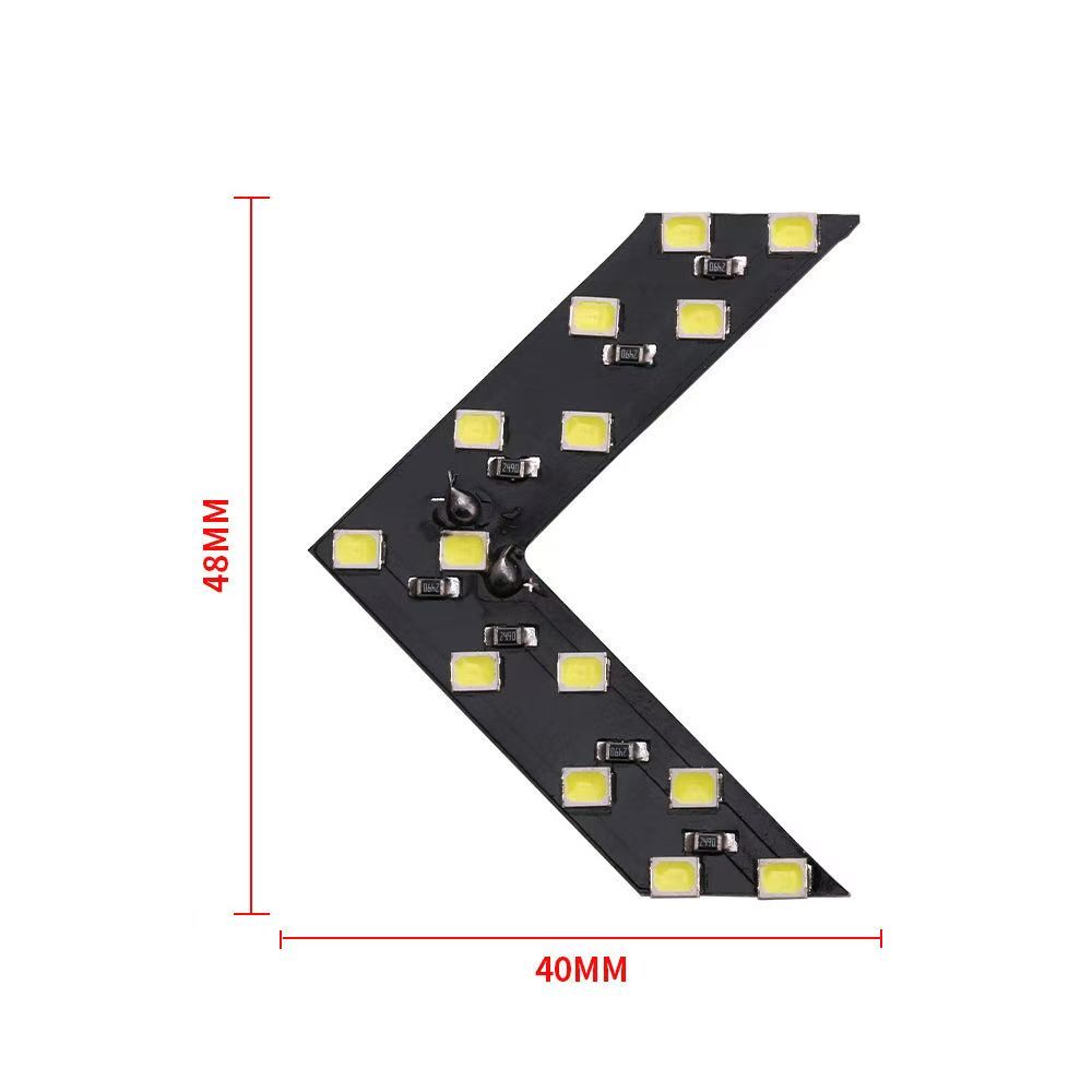 2Pcs Car Styling LED Turn Signal Light Rear View Mirror Arrow Panels Indicator Light Rearview Mirror Signal Bulb 12V