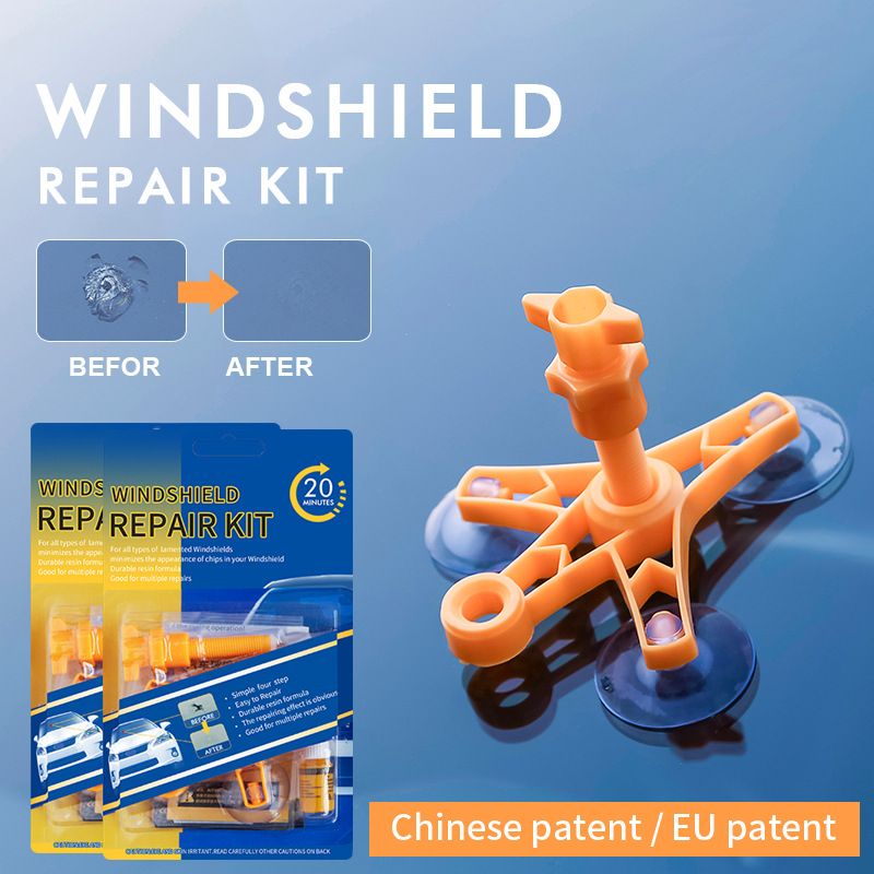 12 pieces of car glass repair tools, front windshield repair agent, glass crack damage repair, glass repair fluid
