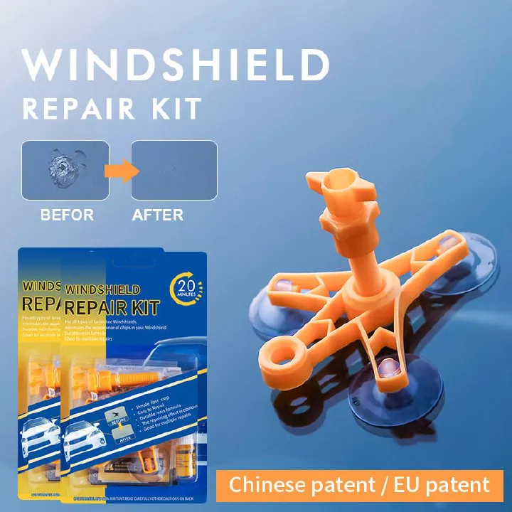 12 pieces of car glass repair tools, front windshield repair agent, glass crack damage repair, glass repair fluid