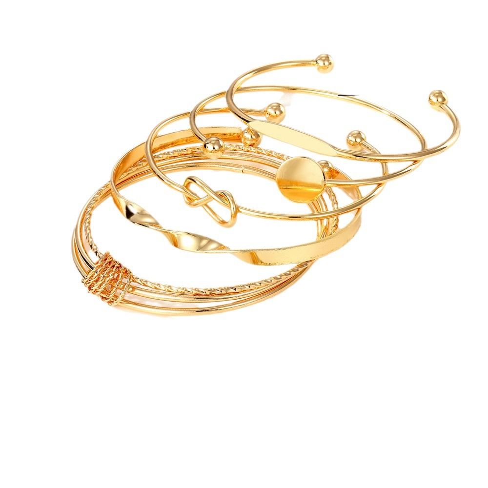 Multiple Layered Stackable Gold Bracelets Bangle Cuff Bracelet Set for Women Chain Bracelets Jewelry for Girls Set Gifts
