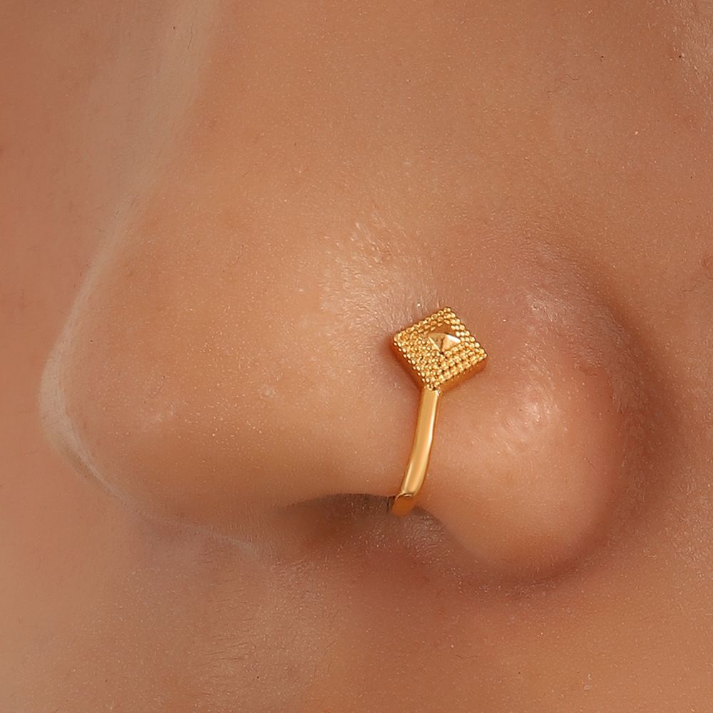 Fake Piercing Nose Ring Non-Pierced U-Shaped Nose Clip Flower Clip On Nose Ear Cuff Earring For Women Girl Septum Body Jewelry
