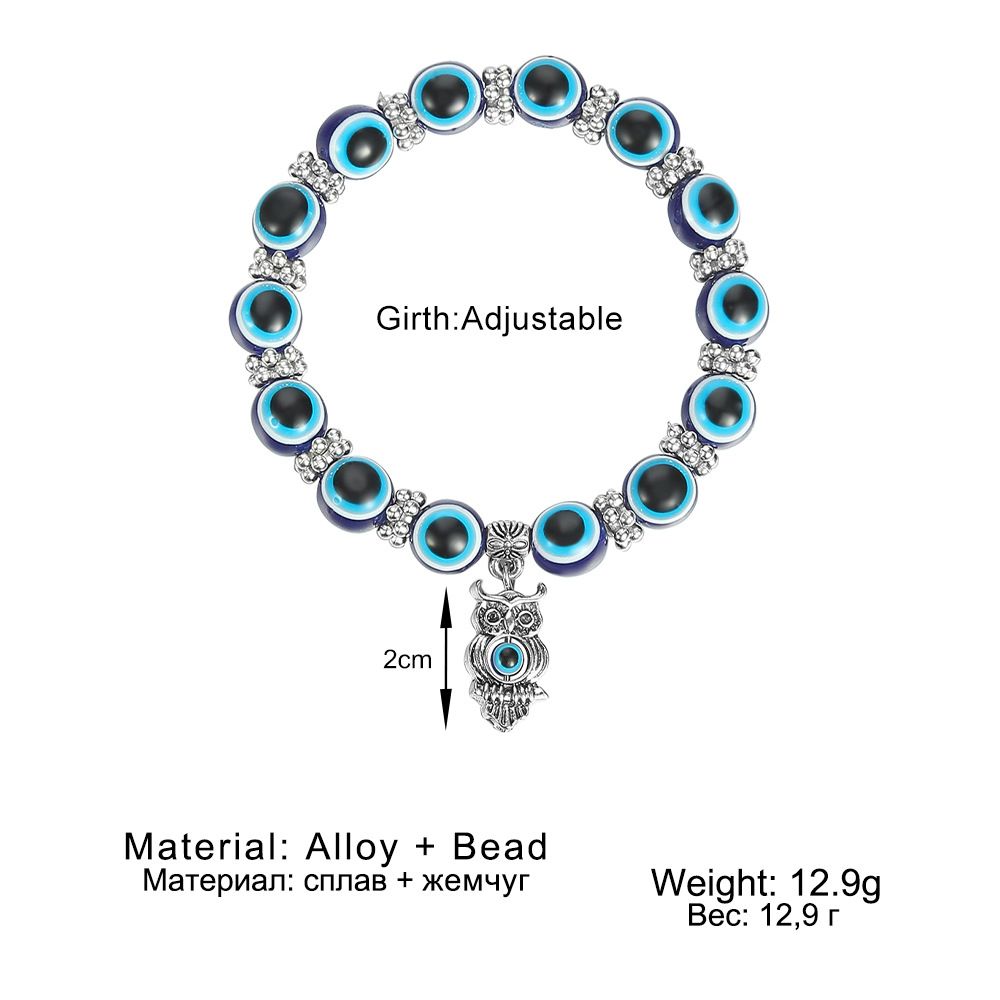 Lucky Eye Fatima Hamsa Hand Bracelet Blue Evil Eye Charms Bracelets & Bangles Beads Turkish Pulseras For Women Men Jewelry