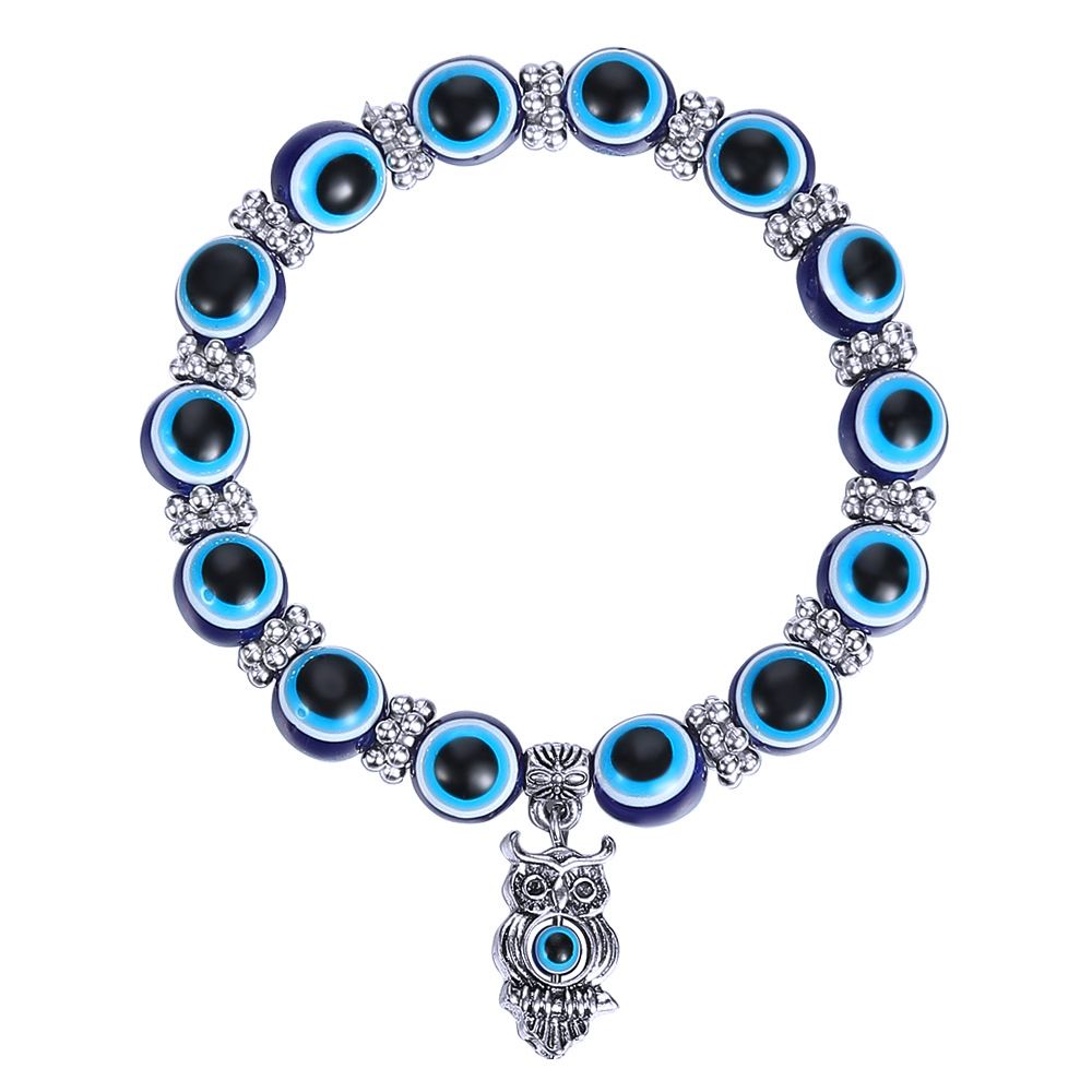 Lucky Eye Fatima Hamsa Hand Bracelet Blue Evil Eye Charms Bracelets & Bangles Beads Turkish Pulseras For Women Men Jewelry