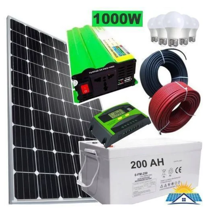 Sunlight 250 WATTS SOLAR FULLKIT//250WATTS SOLAR PANEL+200AH BATTERY+20A CONTROLLER+4 BULBS+10M Dropping Wire
