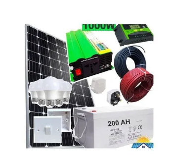250 Watts Solar Panel Full Kit +200Ah Solar Battery + 1000W Solar Power Inverter +20 Ah Solar Charge Controller + 1pc Plug + 1 Pc Switch +5 DC Bulb + 10m Cable