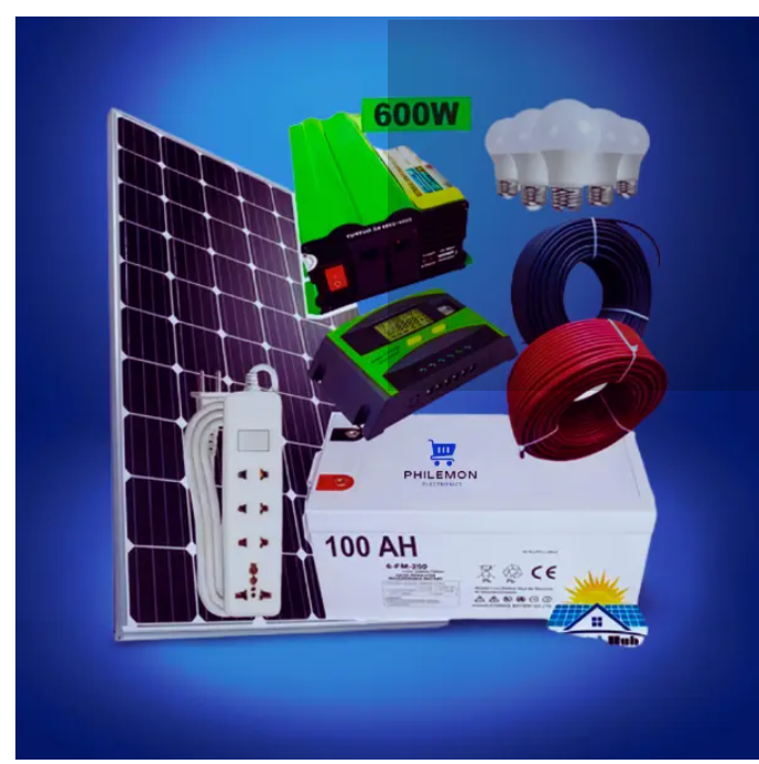 Solarmax Solar 180W Solar Panel Full Kit + 100AH Solar Battery + 10AH Solar Charge Controller + 300W DC To AC Inverter + 4 DC Bulbs +10m connecting wire cable: 25 Years Warranty