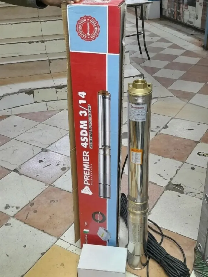 Premier 4SDM 3/14 Deep Well Submersible Pump – 1HP, 90M Head, 3m³/hr Flow, 1.25" Outlet