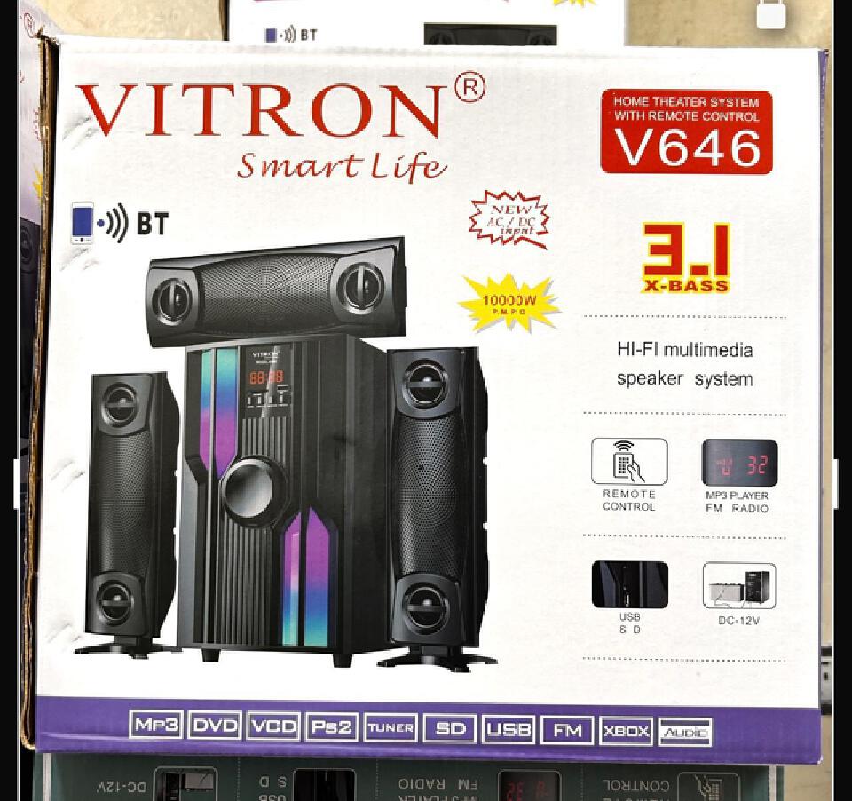 Vitron V646 3.1 Channel Bluetooth Speaker System – Powerful Multimedia Audio
