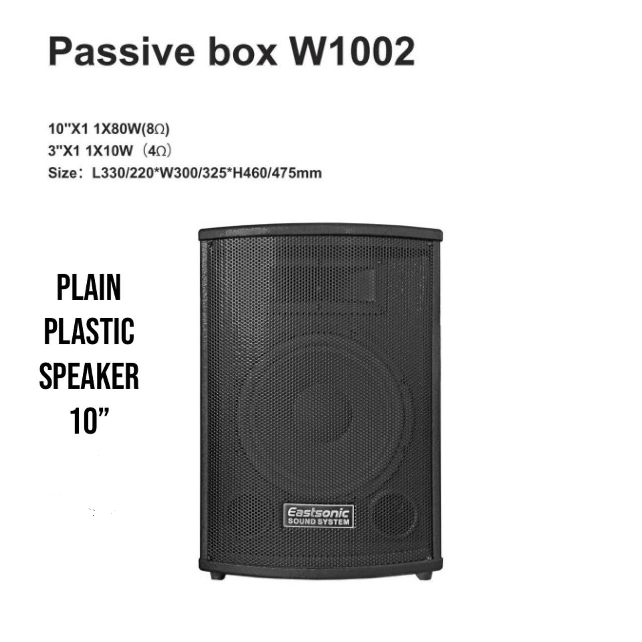 🔊 Plain Plastic Speaker 10" Passive Box W1002 – Powerful Sound. Durable Build. Best Value!
