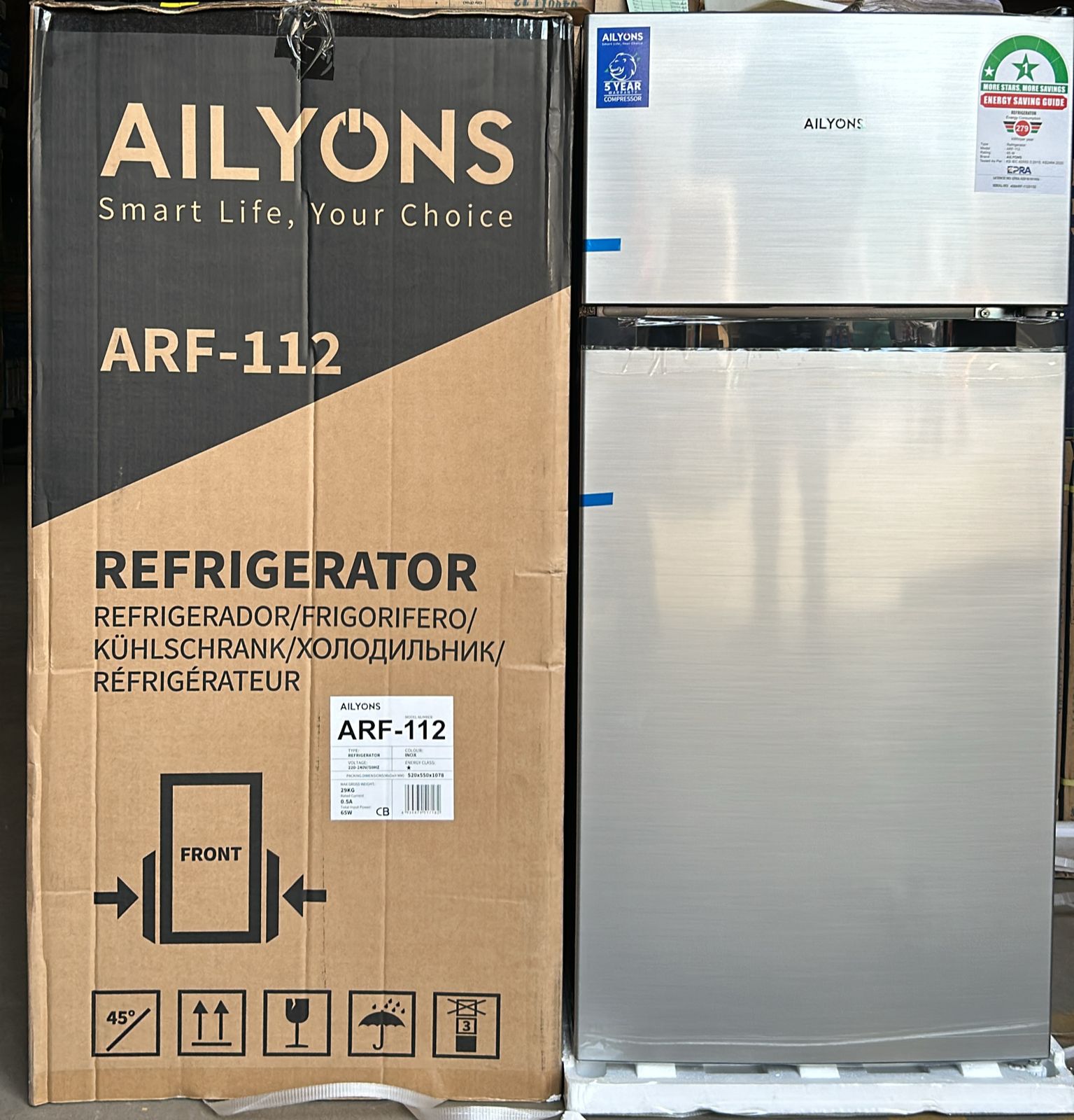 Ailyons 112L Double Door Fridge (Model ARF-112)