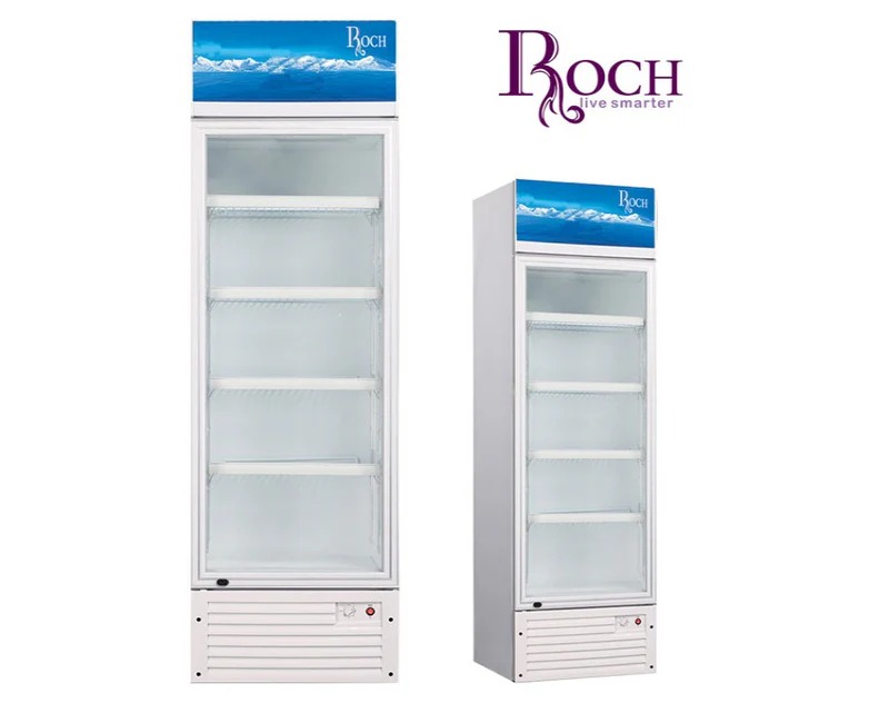 Roch 229L Vertical Showcase Refrigerator RSF-290-O – Glass Door Display Fridge