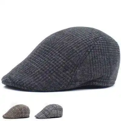 Fashion Men Stylish Woolen Flat Cap