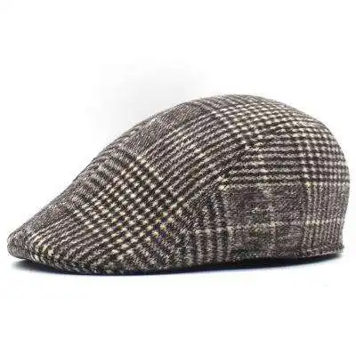 Fashion Men Stylish Woolen Flat Cap