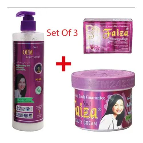 Faiza Set of 3 (lotion+cream+soap)