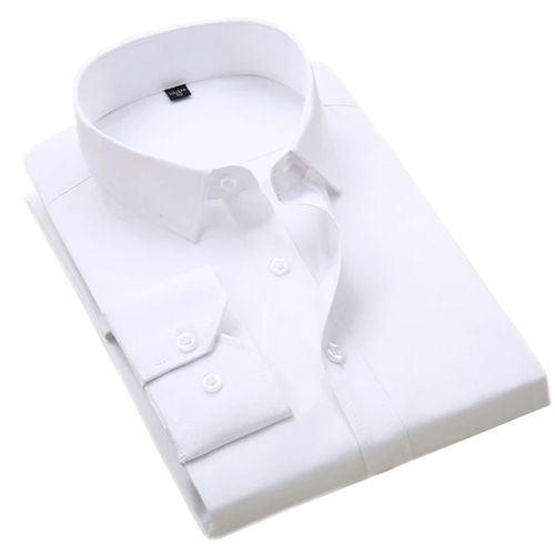 Fashion White Men's Official Long Sleeve Formal Shirt