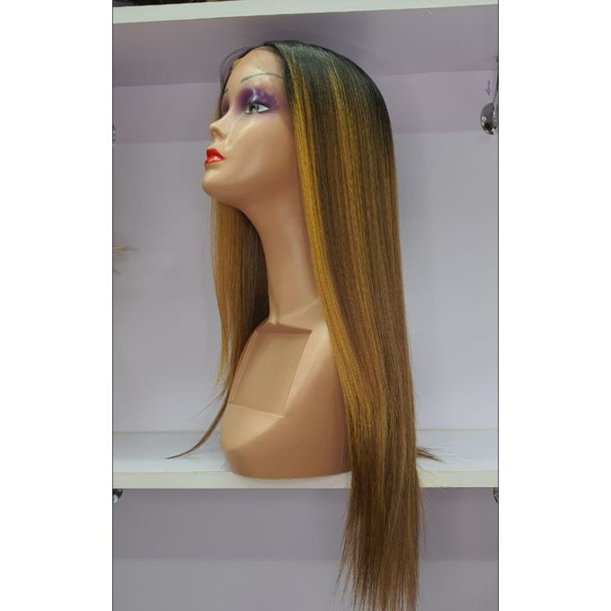 Fashion Semi Human Long Frontal Lace Wig