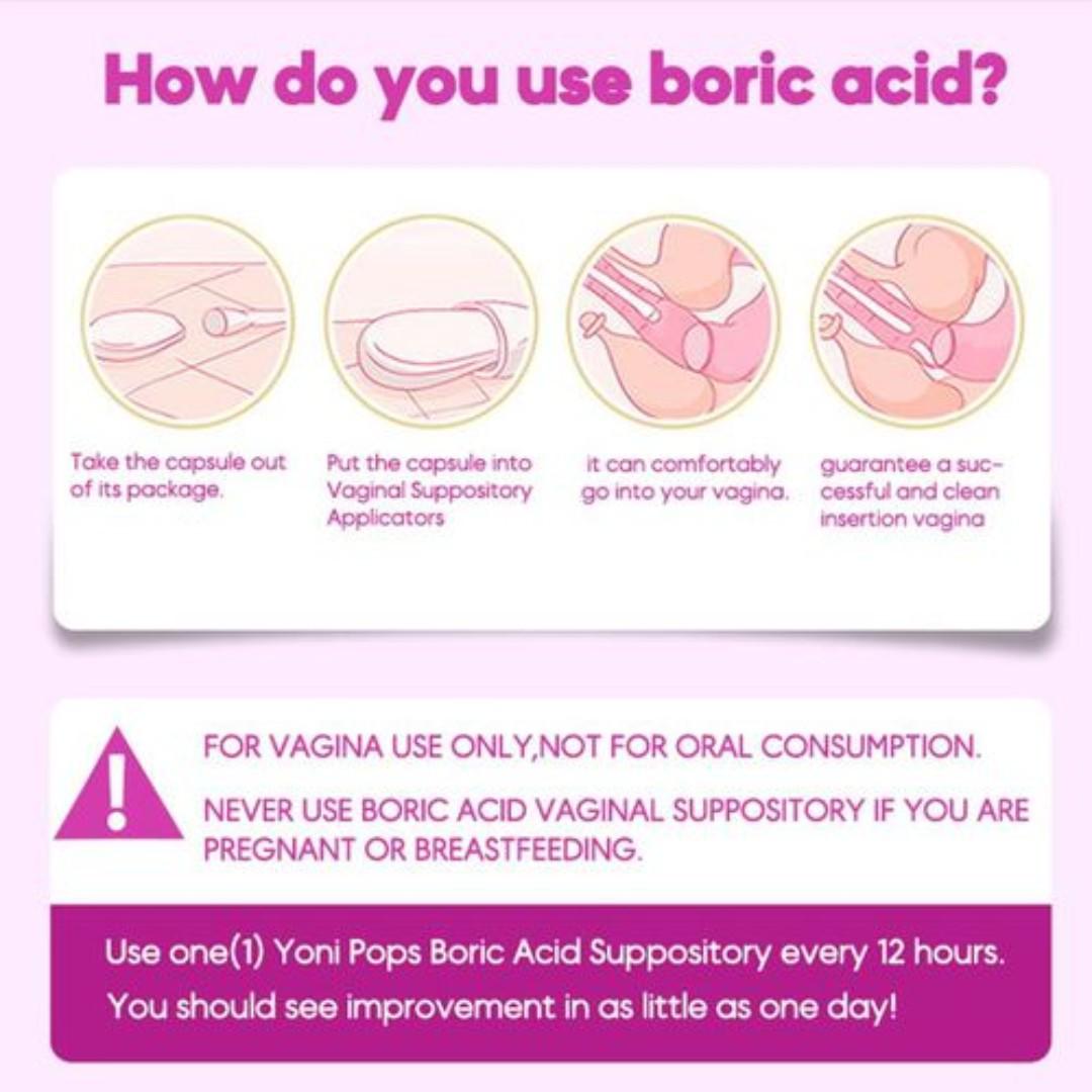 Boric acid suppositories 5pcs and 10 pcs
