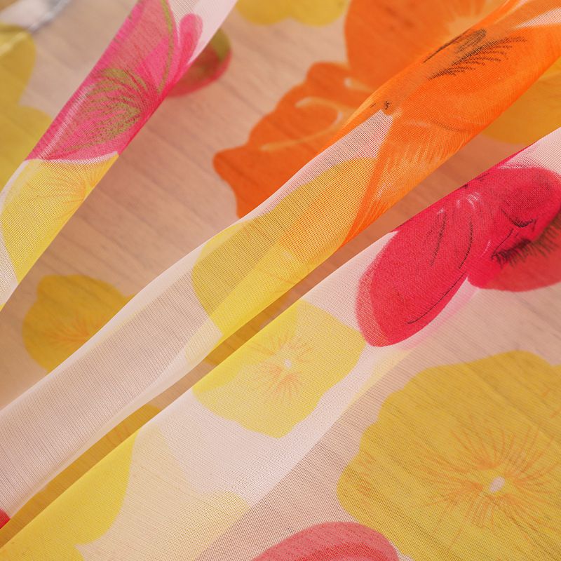 Butterflies Voile Curtains Divider Drape Panel Sheer Romantic Tulle Decoration Living Room Bedroom Kitchen Window Curtain