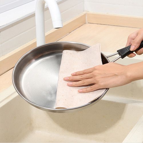 Loofah Cleaning Brush Natural Fiber Thickened Oil-Absorbent Dish Scrubber Non-Stick Easy Clean Kitchen Sponge for Dishes