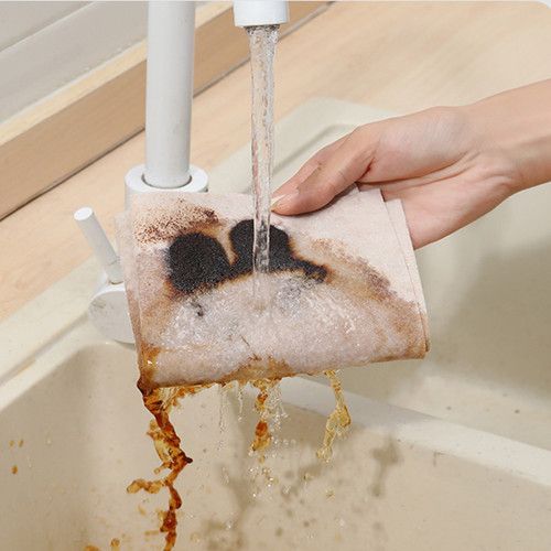 Loofah Cleaning Brush Natural Fiber Thickened Oil-Absorbent Dish Scrubber Non-Stick Easy Clean Kitchen Sponge for Dishes