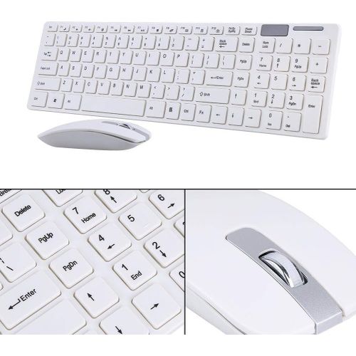 Compact Elegance Ultra-Thin Mini Keyboard & Mouse Combo (White) Plug & Play