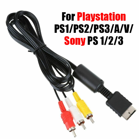 Trendy PS2 PS3 AV Cable – 6FT AV to RCA Cord for PlayStation 2, PS2, PSX, PS3 Slim + Sony PS1, 2, 3