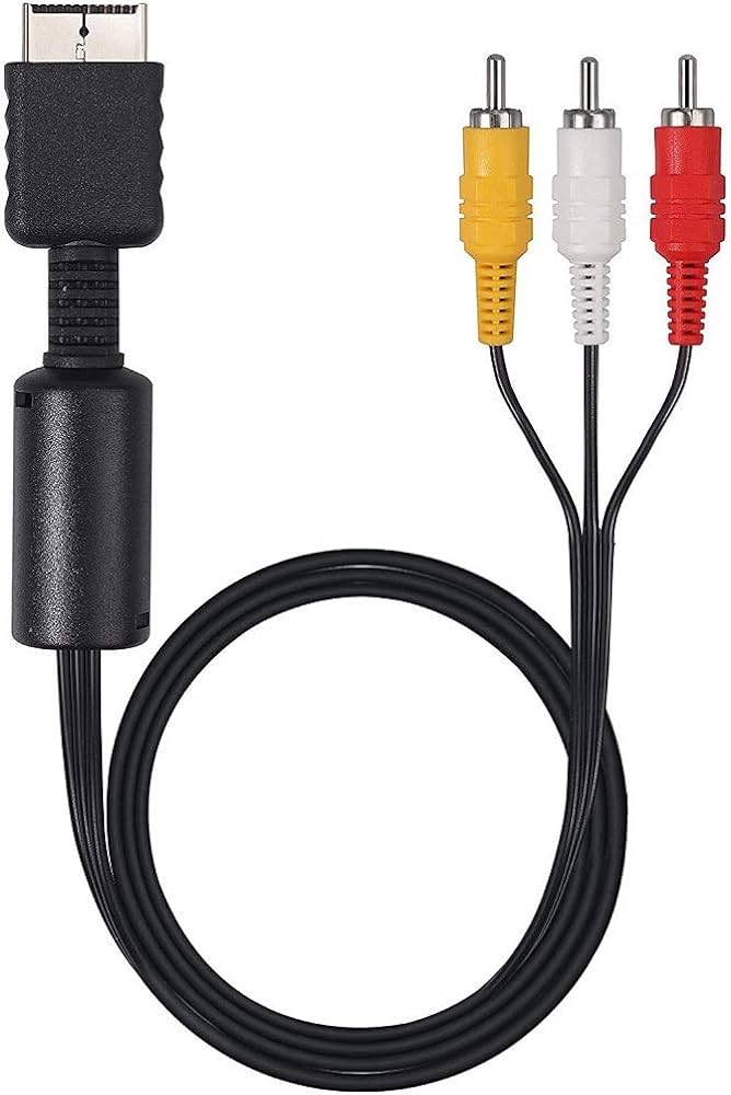 Trendy PS2 PS3 AV Cable – 6FT AV to RCA Cord for PlayStation 2, PS2, PSX, PS3 Slim + Sony PS1, 2, 3