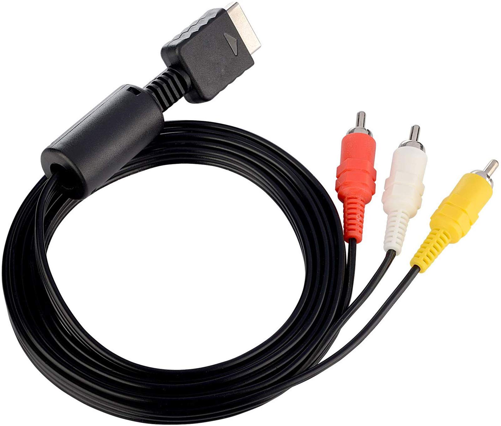 Trendy PS2 PS3 AV Cable – 6FT AV to RCA Cord for PlayStation 2, PS2, PSX, PS3 Slim + Sony PS1, 2, 3